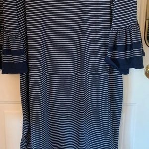 Max Studio blue and white stripe dress!  XL.